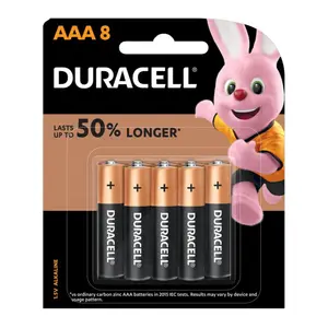 Pin AAA, 50% Longer Lasting AAA Battery, 1.5V Alkaline, 8 Cục - DURACELL